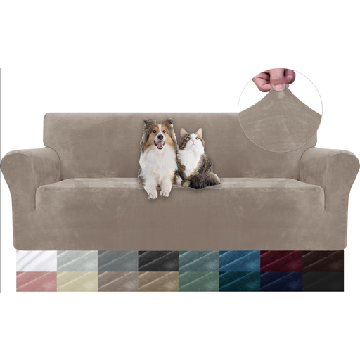 YSTYLE Stretch Sofa Cover for 3-Seater in Khaki