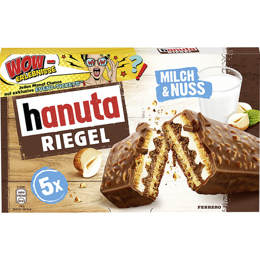 Hanuta Riegel Hazelnut Wafer Bars 5x34.5g