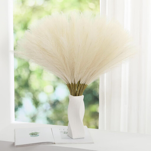 Yuejia 10 Pcs 18.89in/48cm Dried Flowers Artificial Fake Plants