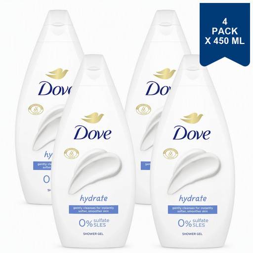 Dove Showergel Hydrate 450 ml 4-Pack