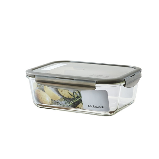 Euro ovenglass container rectangular 2.0L - Grey Lid