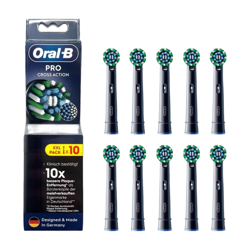 Oral-B Crossaction Replacement Brushes with Cleanmaximiser Black