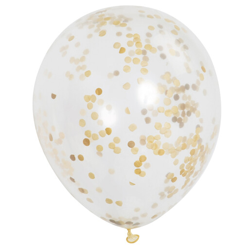 Unique Party Confetti Balloons, Gold