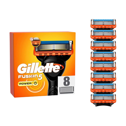 Gillette Fusion5 Power Rasierklingen, 8 Original Ersatzklingen für Herren