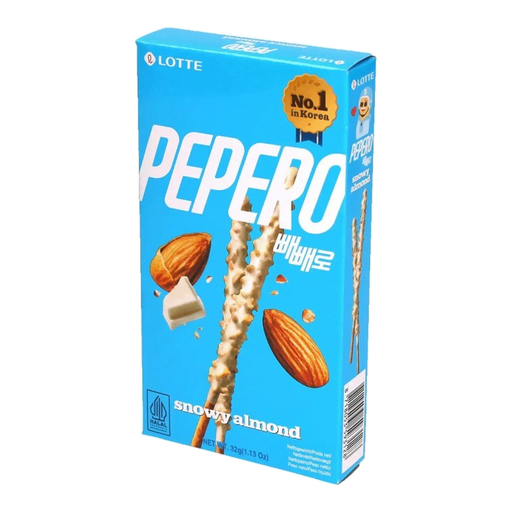 LOTTE Pepero Biscuit Sticks with Almond White Chocolate Coating 32 g
