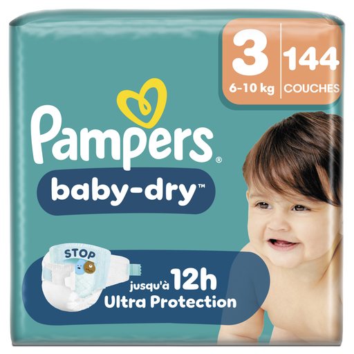 Pampers Baby-Dry Size 3 144 Nappies