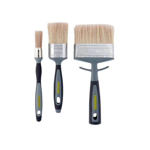 PROBUILDER BRUSH SET OUTDOOR 3PCS Black,Grey