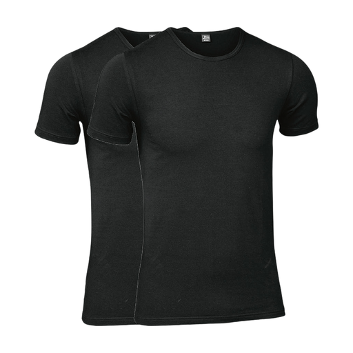 JBS 2-pack t-shirt O-neck GOTS Schwarz L