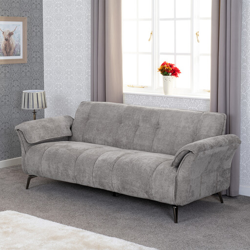 Seconique Amalfi 3 Seater Sofa Grey Fabric