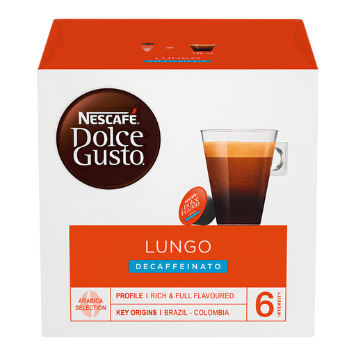 Nescafé Lungo Decaffeinato Coffee Capsules - 16 pcs, 112 g