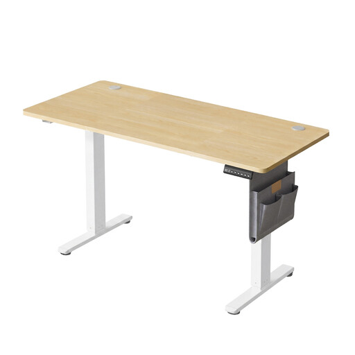 JOYFURNOS electric height-adjustable desk 160 x 70 cm, Gold Oak