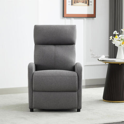 mcc direct Push Back Recliner Chair in grey fabric