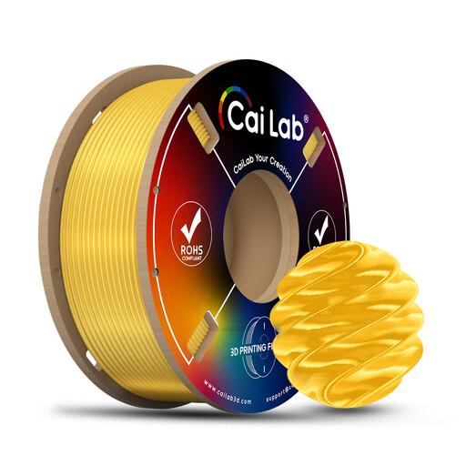 CAILAB PLA Silk 3D Printer Filament, Single Color - Sunshine Gold