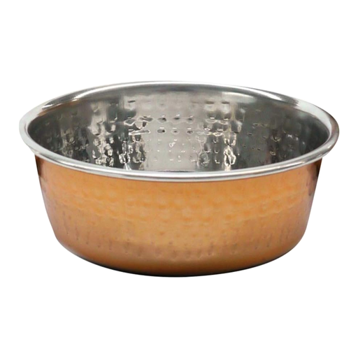 Rosewood Large Hammered Copper Stainless Steel Dog Bowl 1900ml