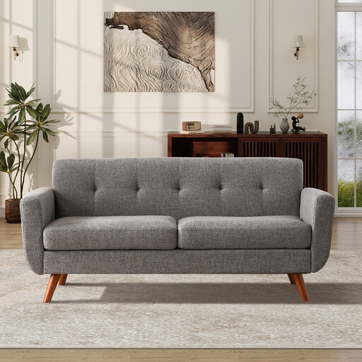 HONEYOU 165 cm grey two-seater sofa