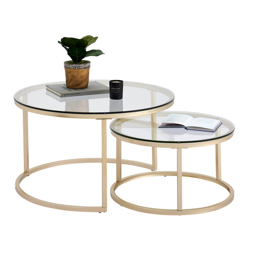 Ensemble de deux tables basses rondes GrandCA HOME
