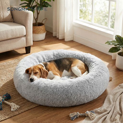 Flauschiges Hundebett Donut-Kissen