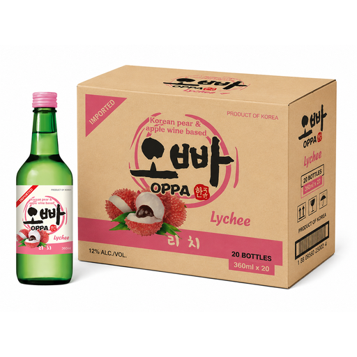 OPPA Soju Lychee 12% 20 X 360ml