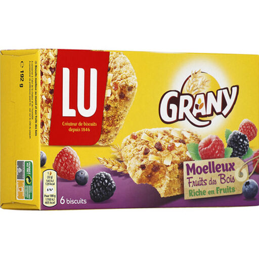 LU Grany Soft Wild Berries Cereal Bars 192g