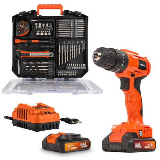 POWERPLUS 20V accuboormachine set