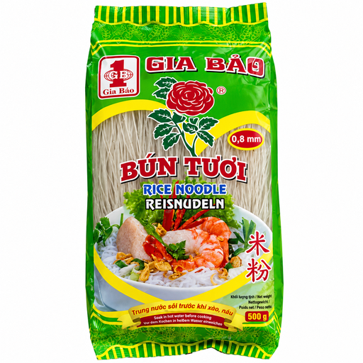 Gia Bao Rice Noodle Bun Tuoi rice noodles, 0,8 mm, 500 g