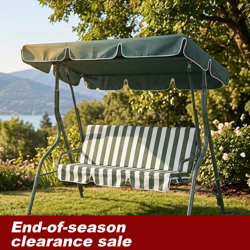 Terrabeta Garden furniture steel swing chair with canopy and seat cushion