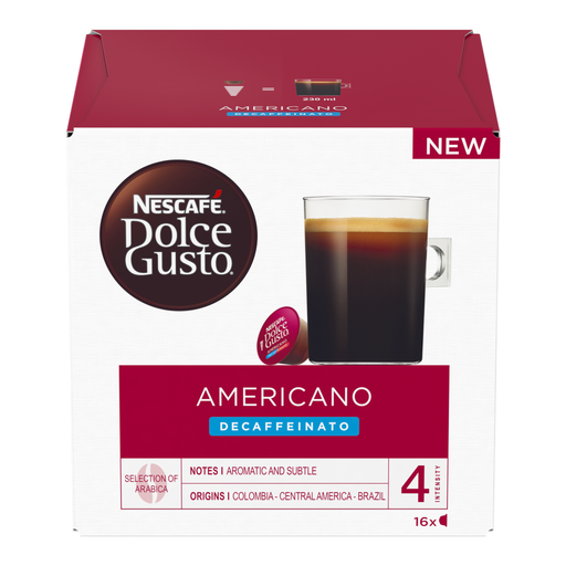 NESCAFÉ Dolce Gusto Americano Decaf coffee pods, 16 capsules