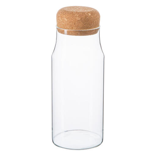 Argon Glass Storage Bottle with Cork Lid, 720ml