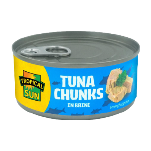 Topical Sun Tuna Chunks In Brine in a tin