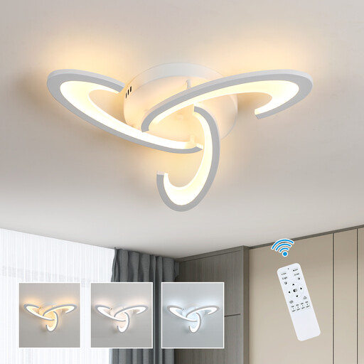 Pheashine LED Ceiling Light, 30W Dimmable LED Ceiling Light with Remote Control