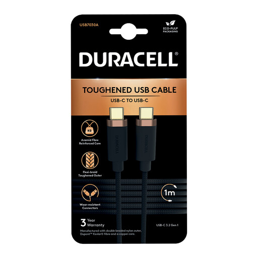 Duracell 1m Fast 65W USB-C to USB-C Cable