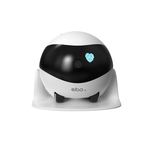 ENABOT SE Home Security Camera (White), Pet Monitoring Robot