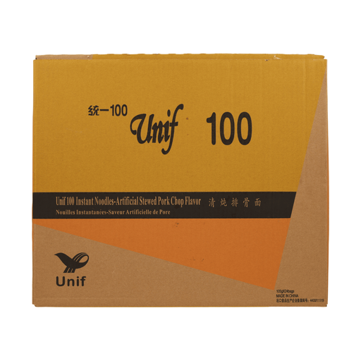Box of Unif 100 instant noodles, 24 packs of 105 g