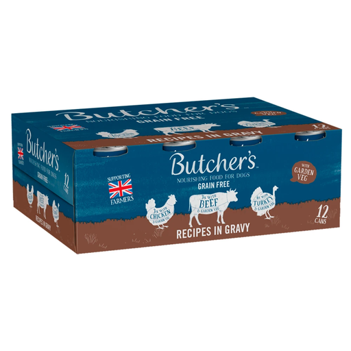 Butcher's Recipes in Gravy Wet Dog Food Tins