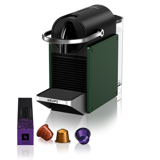 Nespresso Krups Pixie coffee machine, Dark Green