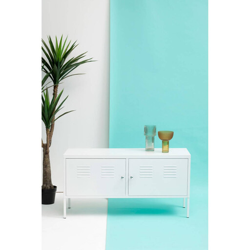 Interiors by Premier Sideboard Cabinet Academy Metal White