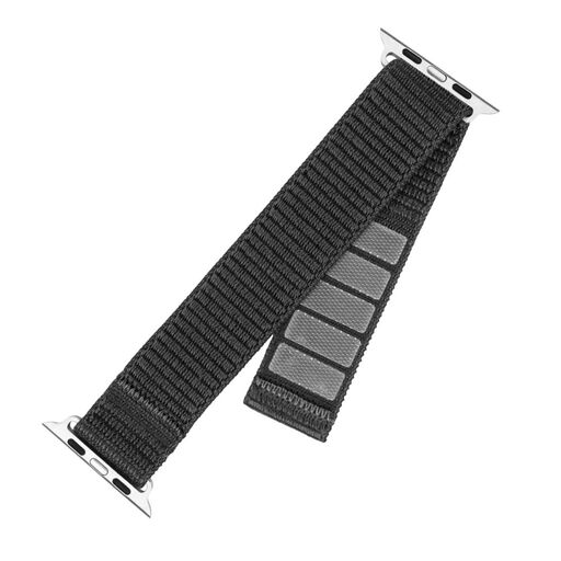 FIXED Nylon Strap for Apple Watch 42/44/45/46 mm, Dark Gray