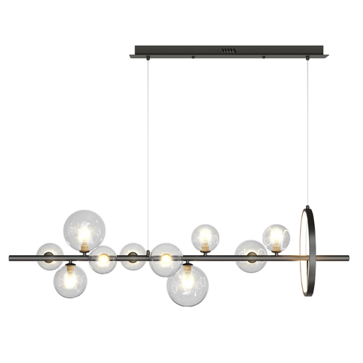 Homary Modern 10-Light Black Kitchen Island Pendant Light