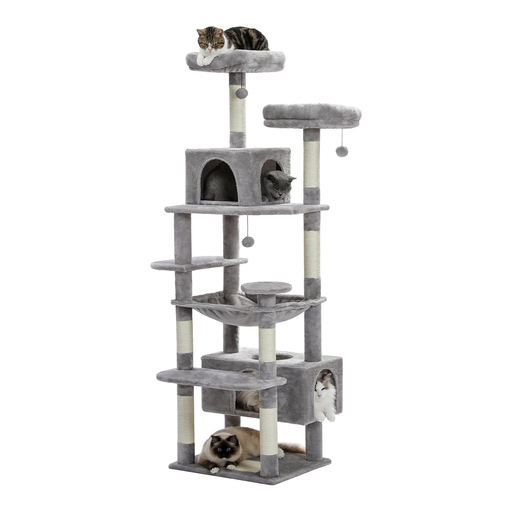 PAWZ Road Gro?er, stabiler Kratzbaum, 184cm, für gro?e Katzen, Grau