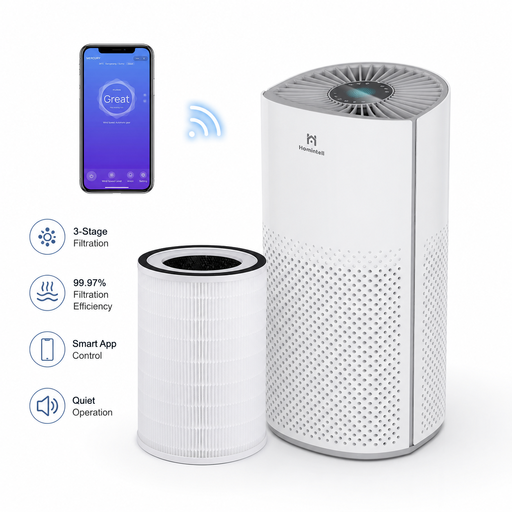 Homintell Mercury Smart Air Purifier with Extra Replacement Filter