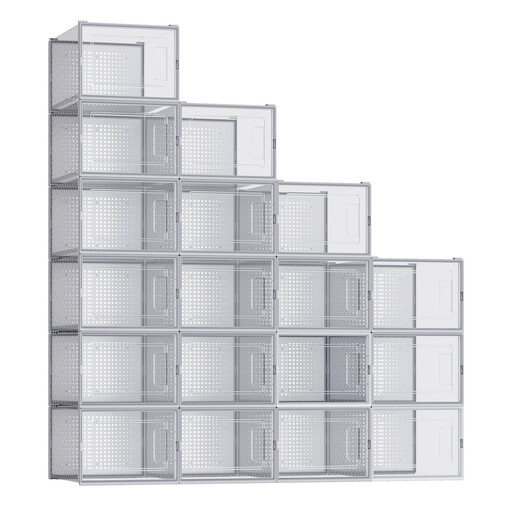 Ochama x SONGMICS Set of 18 Stackable Sneaker Storage Boxes