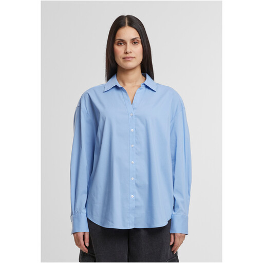 Urban Classics Ladies Oversized Cotton Blouse powderblue L
