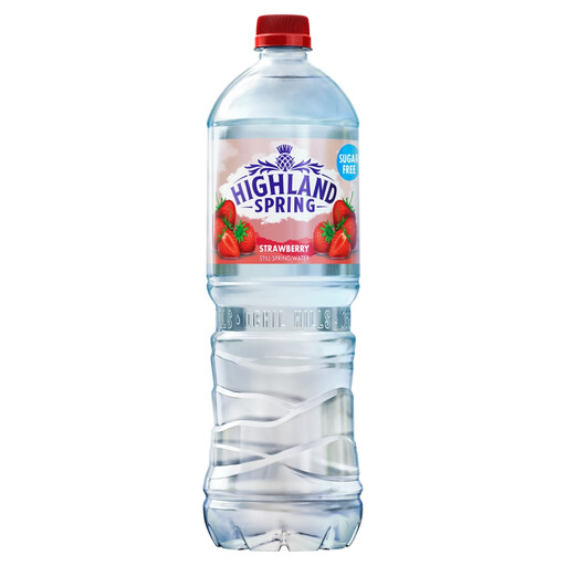 Highland Spring Sugar Free Strawberry Still Flavoured Water, 1.25L