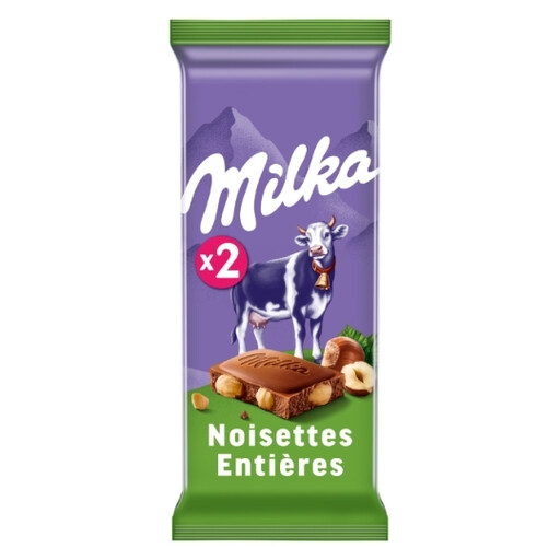 MILKA Chocolat au Lait et Amandes 2 x 100 g