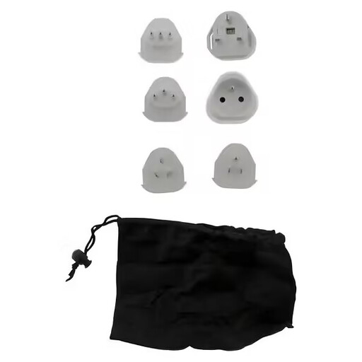 Zenitech Pack of 6 Travel Adapters with 5 Male Plugs