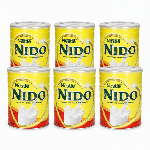NIDO Nestlé Instant Whole Milk Powder Rich in Calcium and Protein - 900 g (Pack of 6)