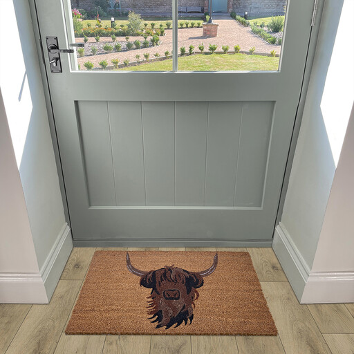Likewise Doormat Highland Cow Coir 40x70cm