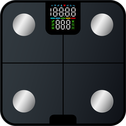 Smart Body Fat Scale with LED Colour Display