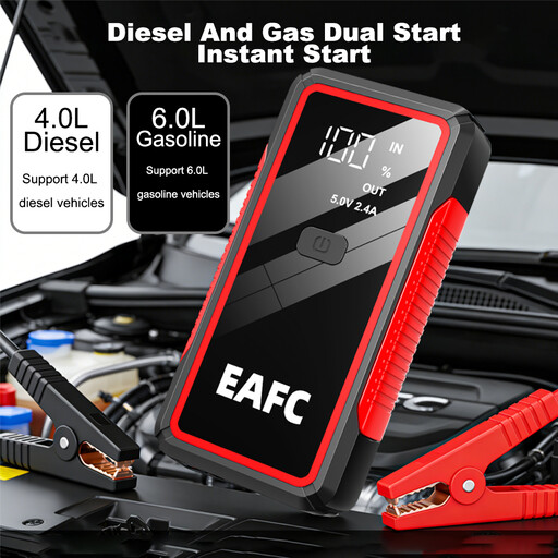 EAFC 2000A Car Jump Starter mit 10000mAh Akku