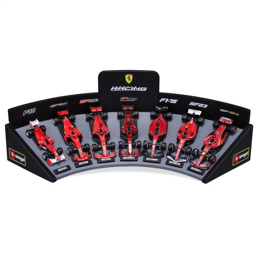 SCUDERIA FERRARI 1/43 Scale Formula 1 7-Vehicle Pack with Display Stand